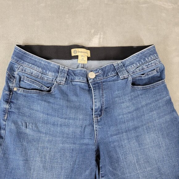 Democracy Womens Shorts 18W Plus Ab Technology Medium Blue Denim Comfy SHO19E - Picture 3 of 10